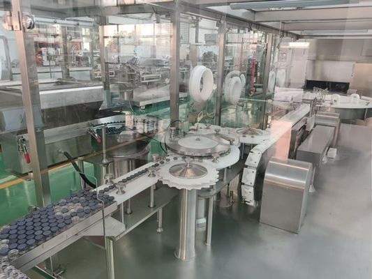 Αγορά Πλήρως αυτόματη γραμμή πλήρωσης υγρού φιαλιδίου για γυάλινα και πλαστικά μπουκάλια 30-500 ml με προηγμένο κάλυμμα ασφαλείας σε απευθείας σύνδεση κατασκευή